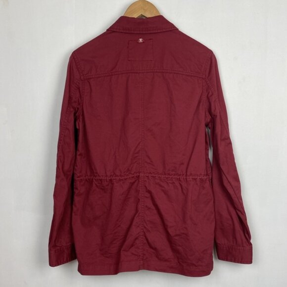 Barbour 6 Saltwater Overshirt Burgundy Red Mulberry Cotton - Picture 13 of 13